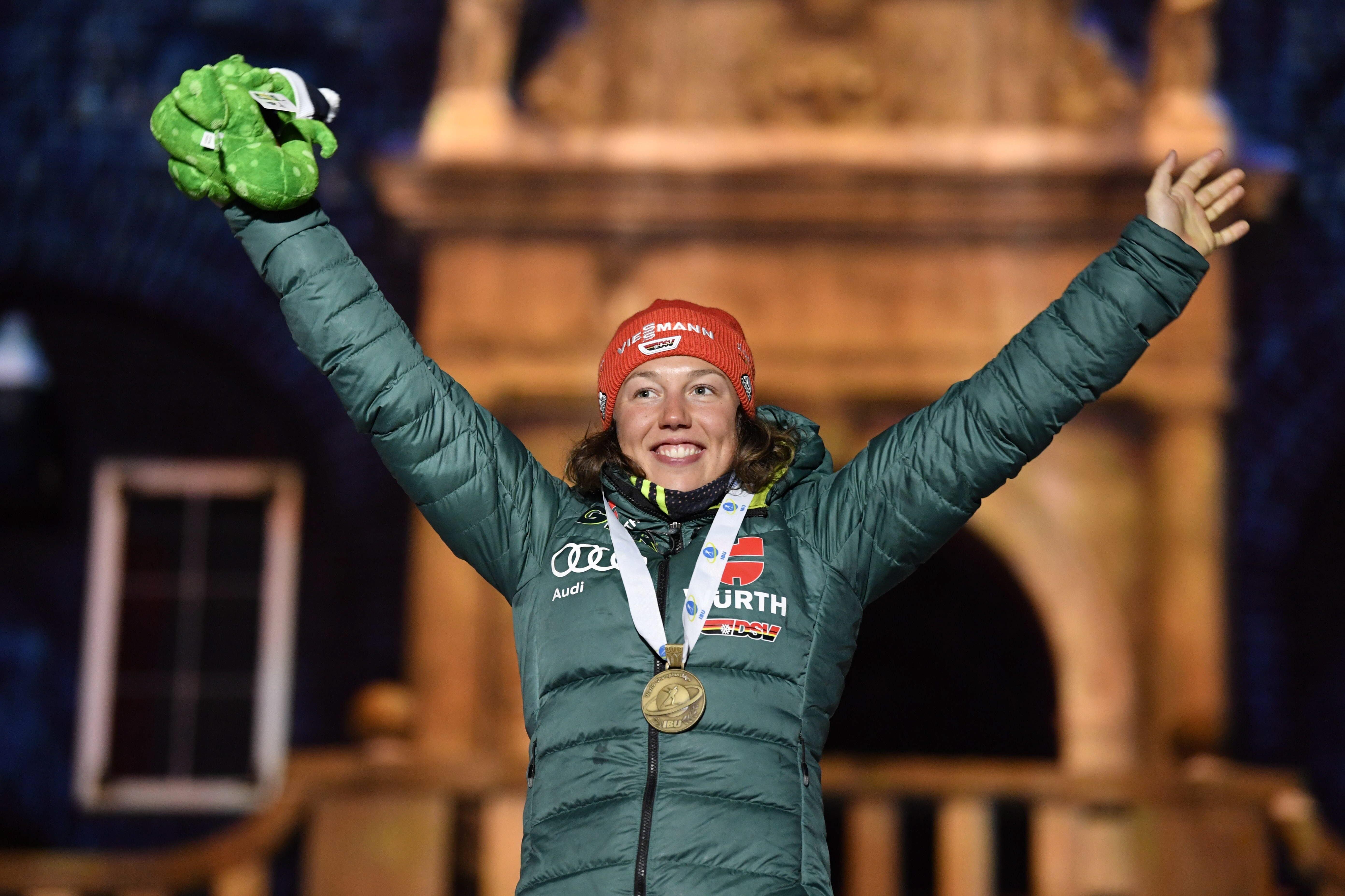 Laura Dahlmeier (bei den Biathlon Championships in Schweden, Archivbild 8.3.2019)
