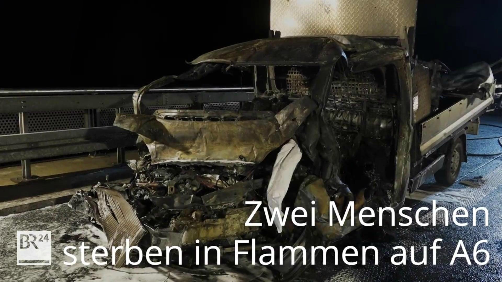 Auffahrunfall Auf A6: Zwei Menschen Sterben In Feuer | BR24