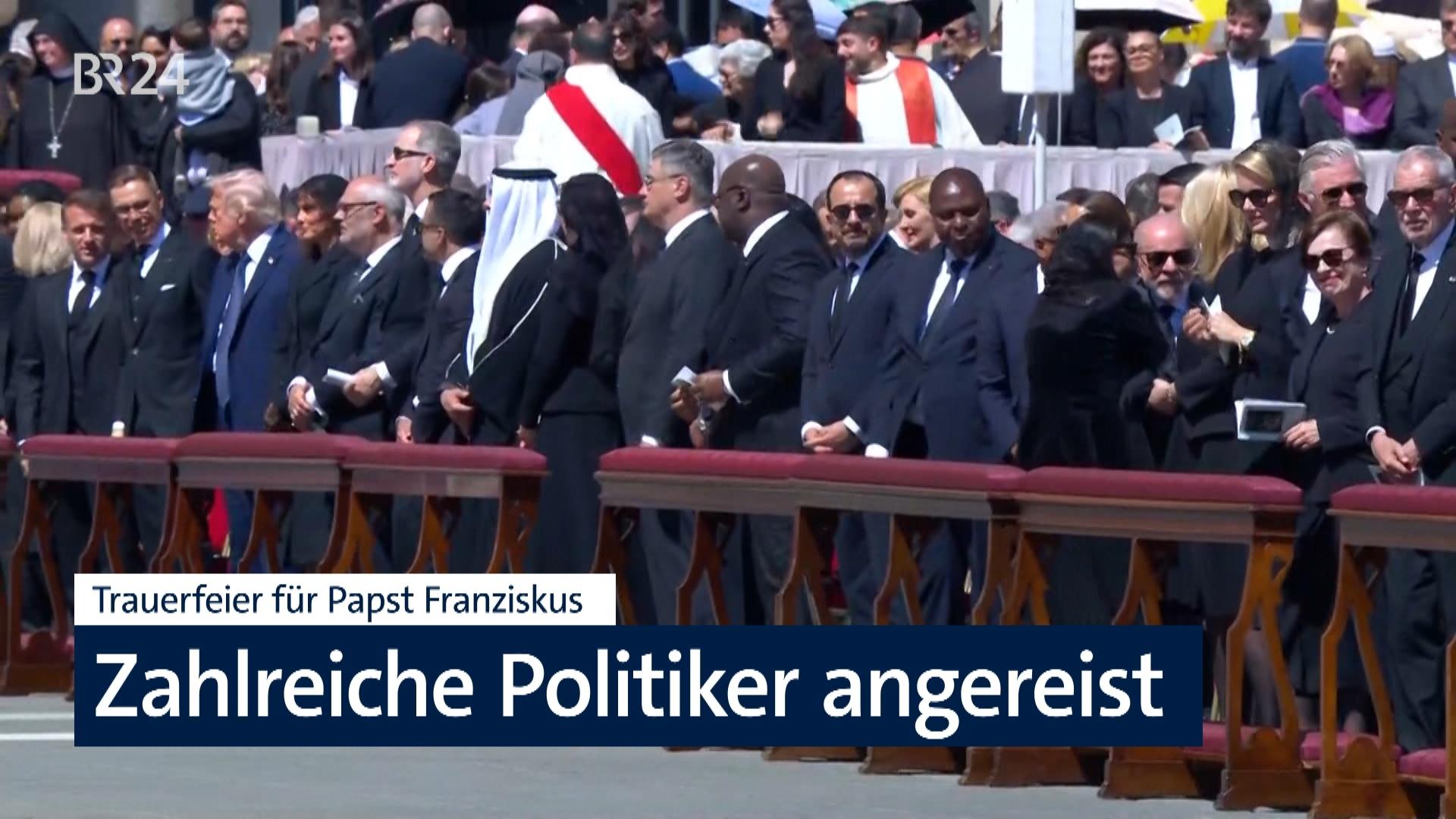 Zahlreiche Staats- und Regierungschefs haben an dem Gottesdienst für Papst Franziskus teilgenommen.