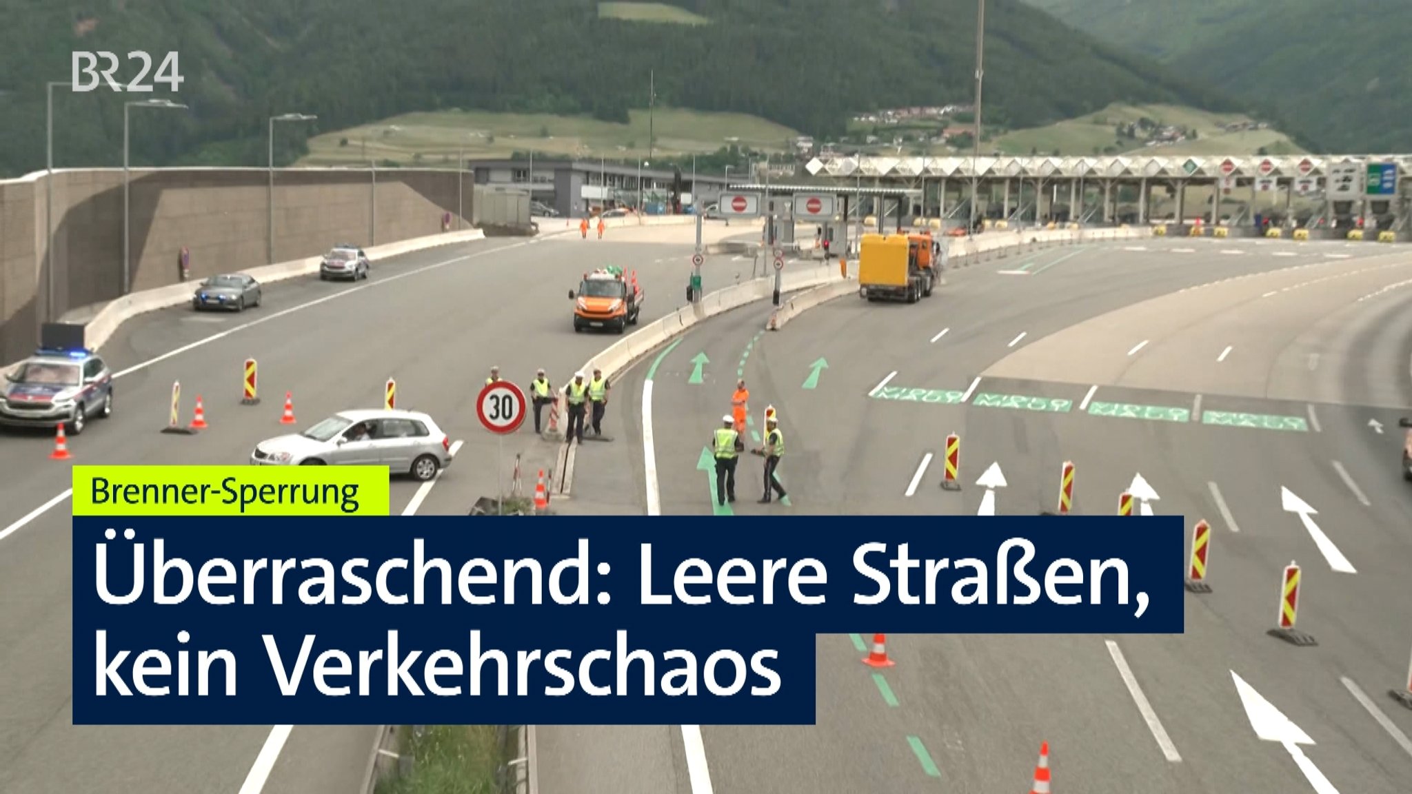 Brenner-Autobahn stundenlang gesperrt | Bild: BR Brenner-Autobahn stundenlang gesperrt