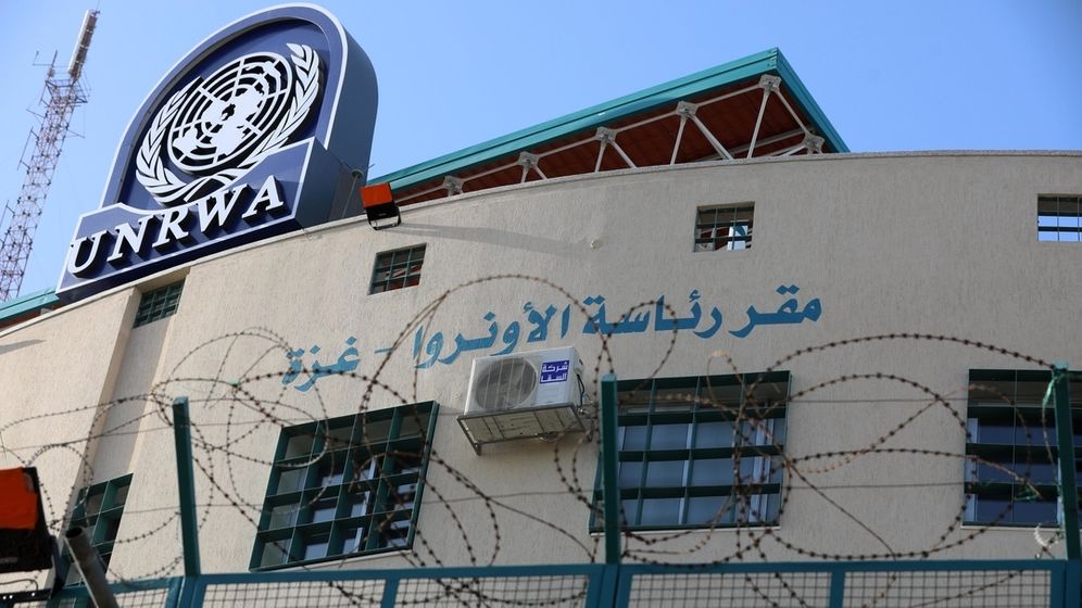 Das Hauptquartier der United Nations Relief and Works Agency (UNRWA) in Gaza. | Bild:dpa-Bildfunk/Ashraf Amra
