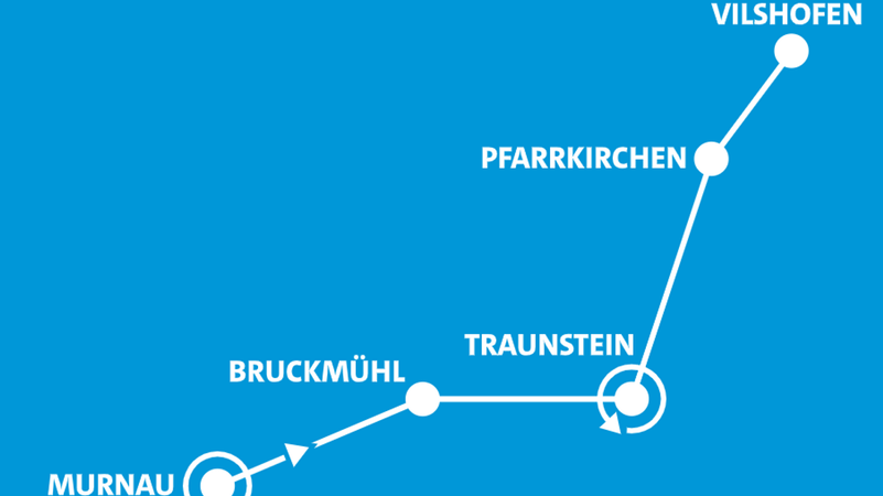 Streckenverlauf der BR-Radltour 2023
