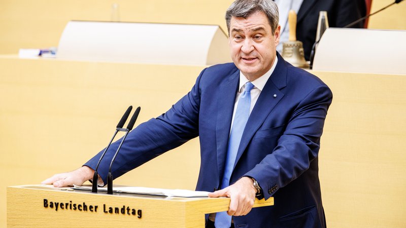 Ministerpräsident Markus Söder im Landtag 