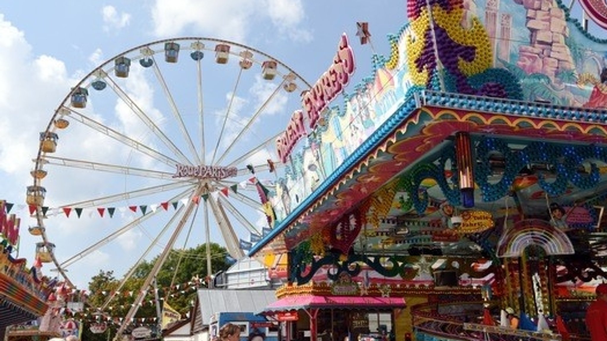 Blick aufs Riesenrad beim Plärrer im Jahr 2019