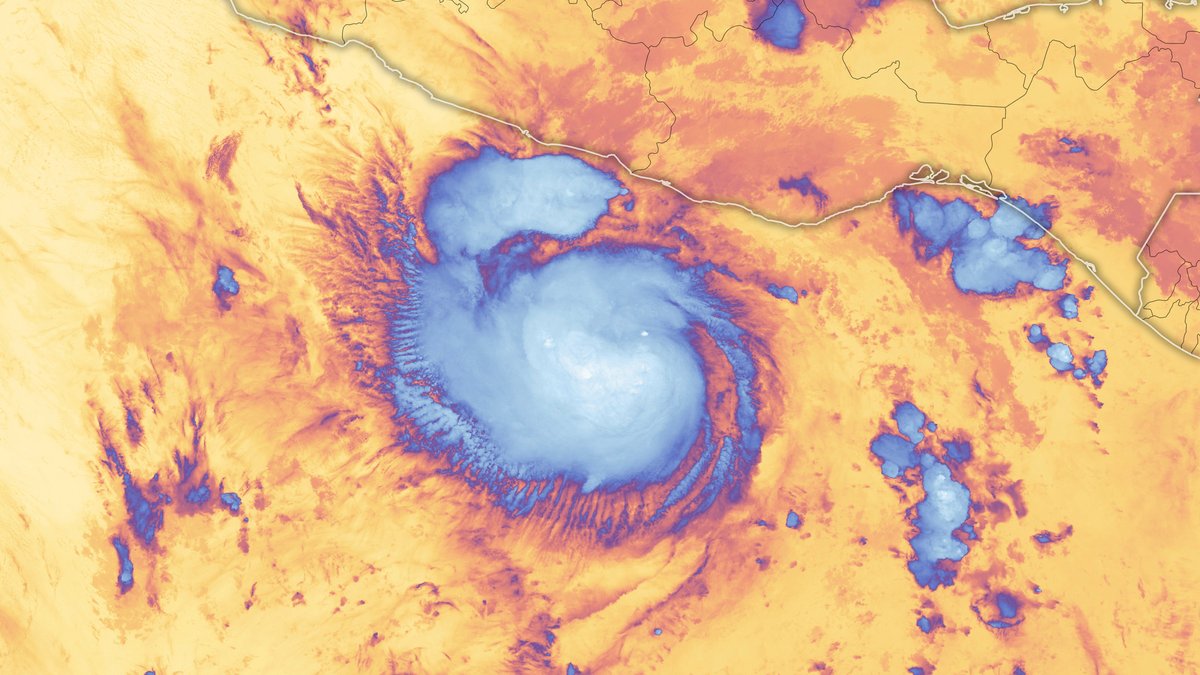 Ein Satellitenbild von Hurrikan Otis