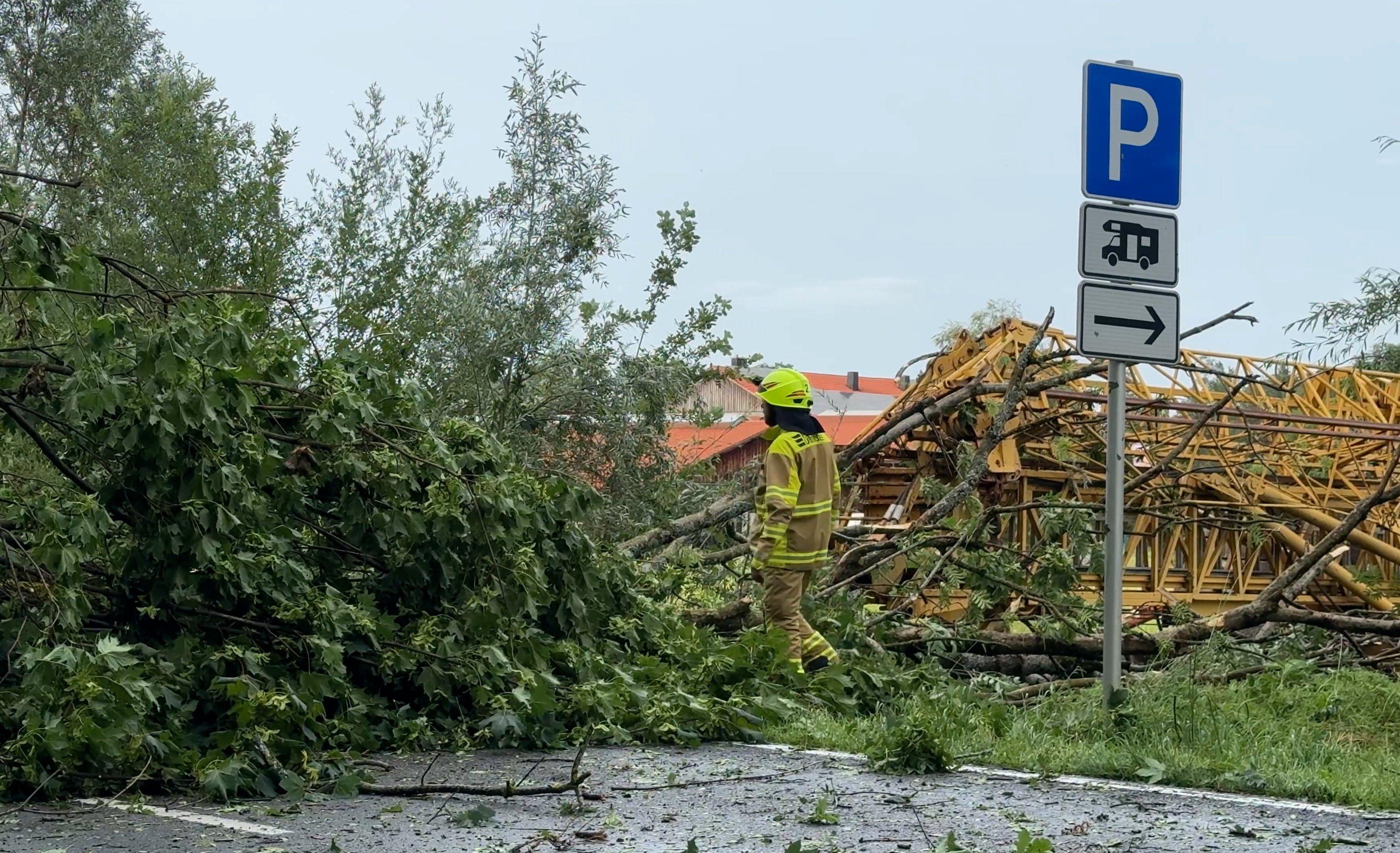 Feuerwehreinsatz nach Unwettern im Chiemgau