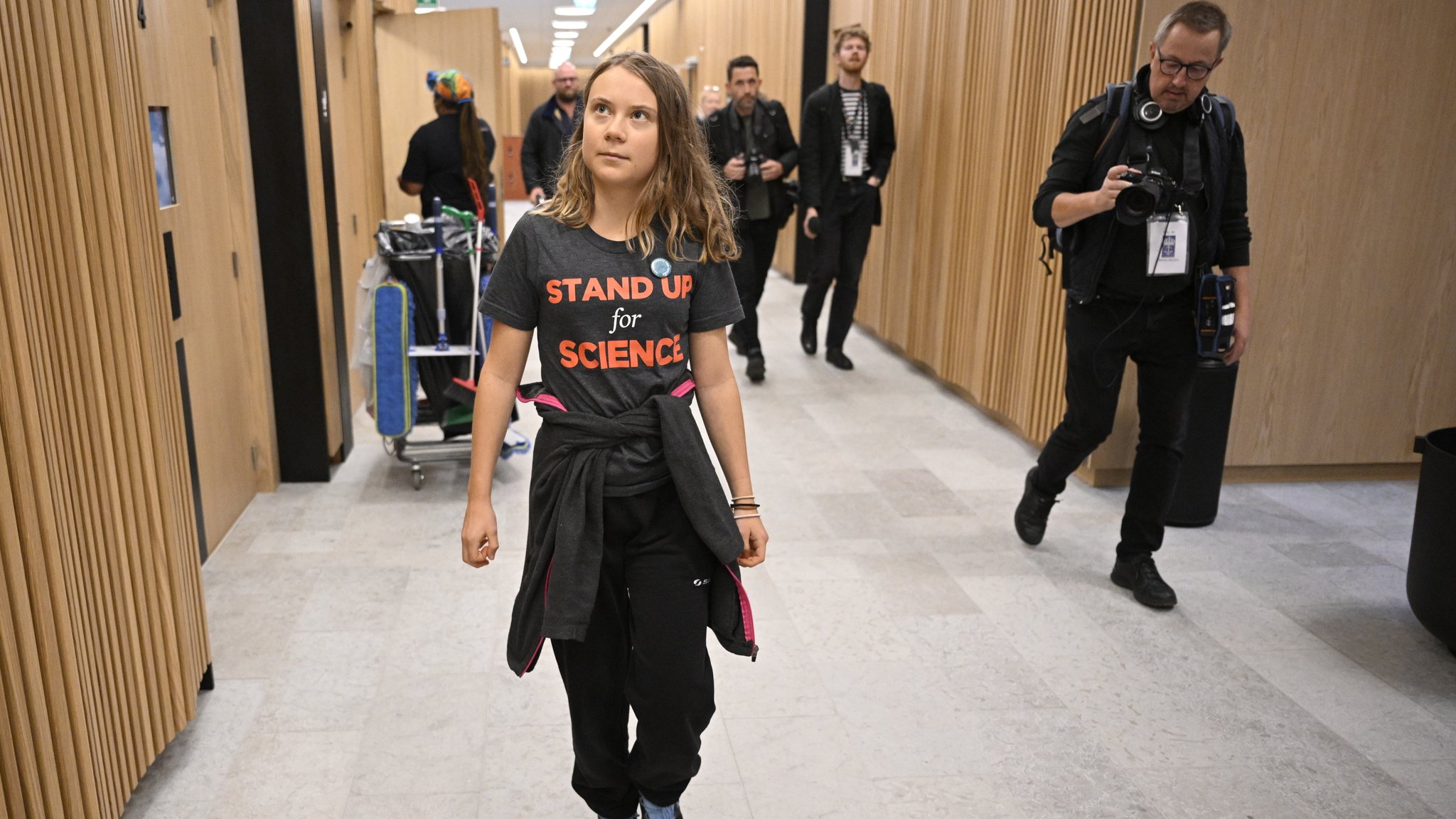 Greta Thunberg am Mittwoch im Gericht in Malmö.