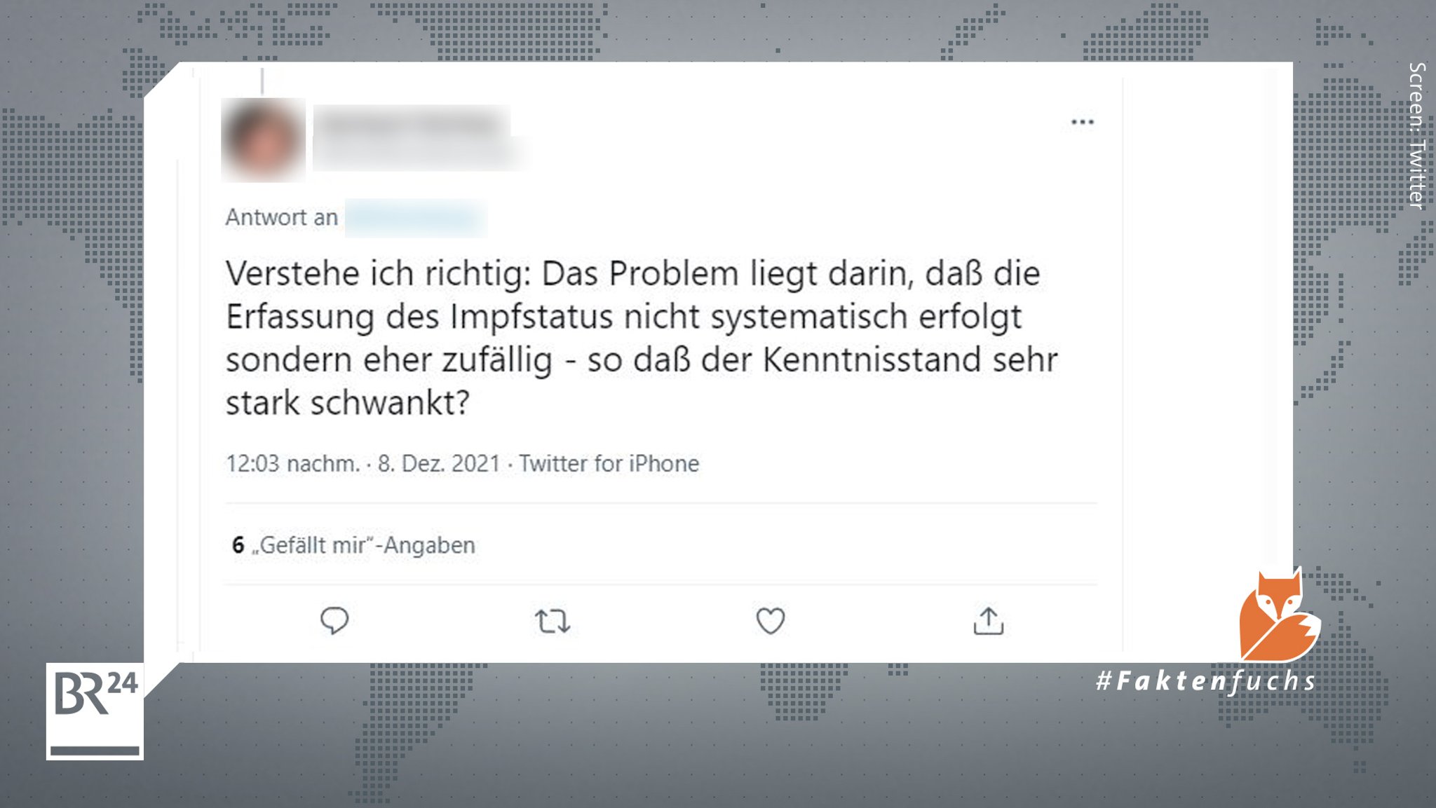 Tweet zur Erfassung des Impfstatus 