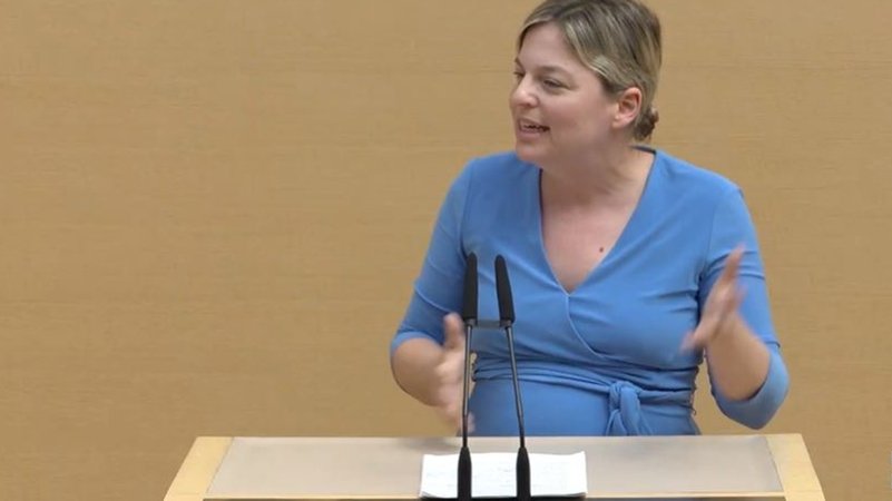 Grünen-Fraktionschefin Schulze im Landtag 
