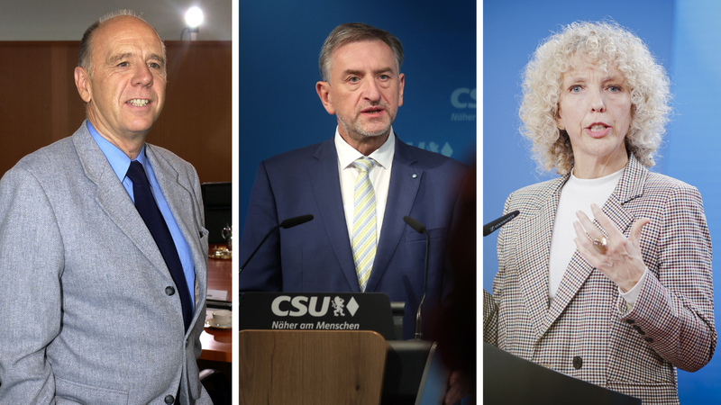 Von links: Ex-Arbeitsminister Walter Riester, Bayerns Bauernpräsident Günther Felßner und Jennifer Morgan, Staatssekretärin im Auswärtigen Amt. | Bild: pa/ZB/Bernd Settnik; pa/dpa/Karl-Josef Hildenbrand; pa/photothek/Thomas Trutschel; Collage: BR Von links: Ex-Arbeitsminister Walter Riester, Bayerns Bauernpräsident Günther Felßner und Jennifer Morgan, Staatssekretärin im Auswärtigen Amt.