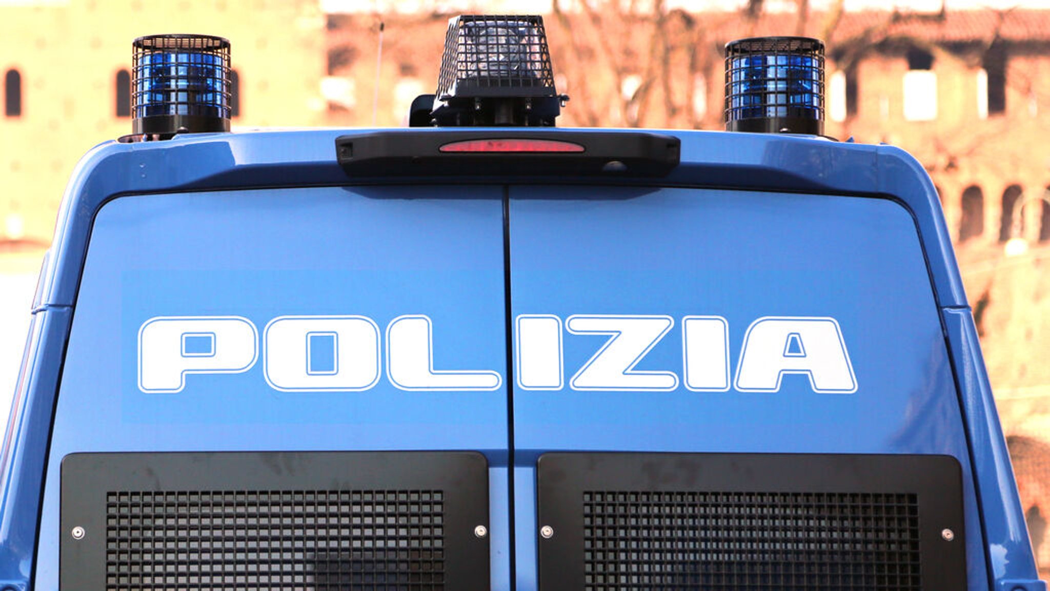 Ein italienisches Polizeiauto.