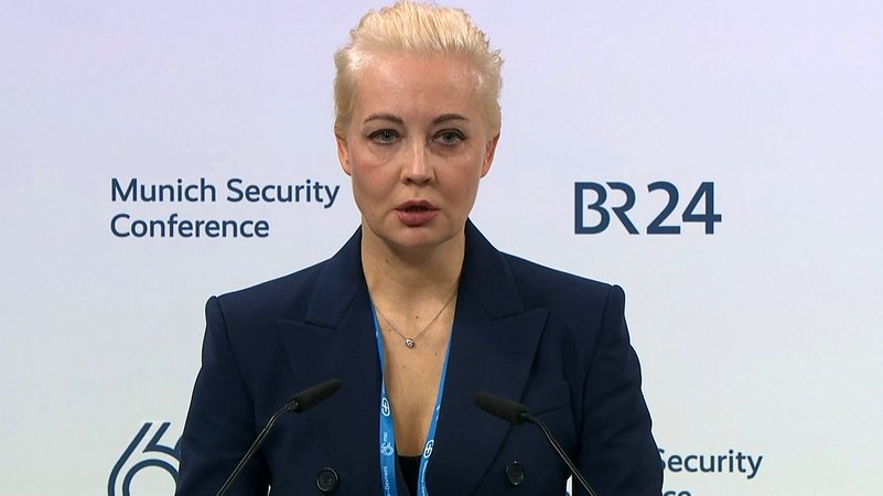 Julija Nawalnaja, die Ehefrau von Alexej Nawalny, auf der Münchner Sicherheitskonferenz