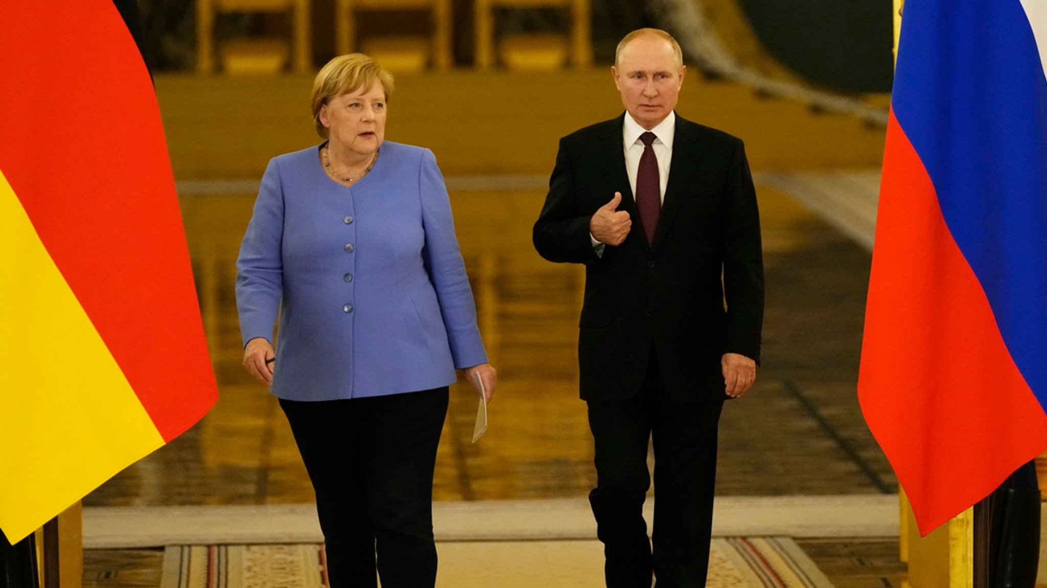 20.08.2021: Die damalige deutsche Bundeskanzlerin Angela Merkel (CDU) zu Gesprächen bei Russlands Präsident Wladimir Putin.