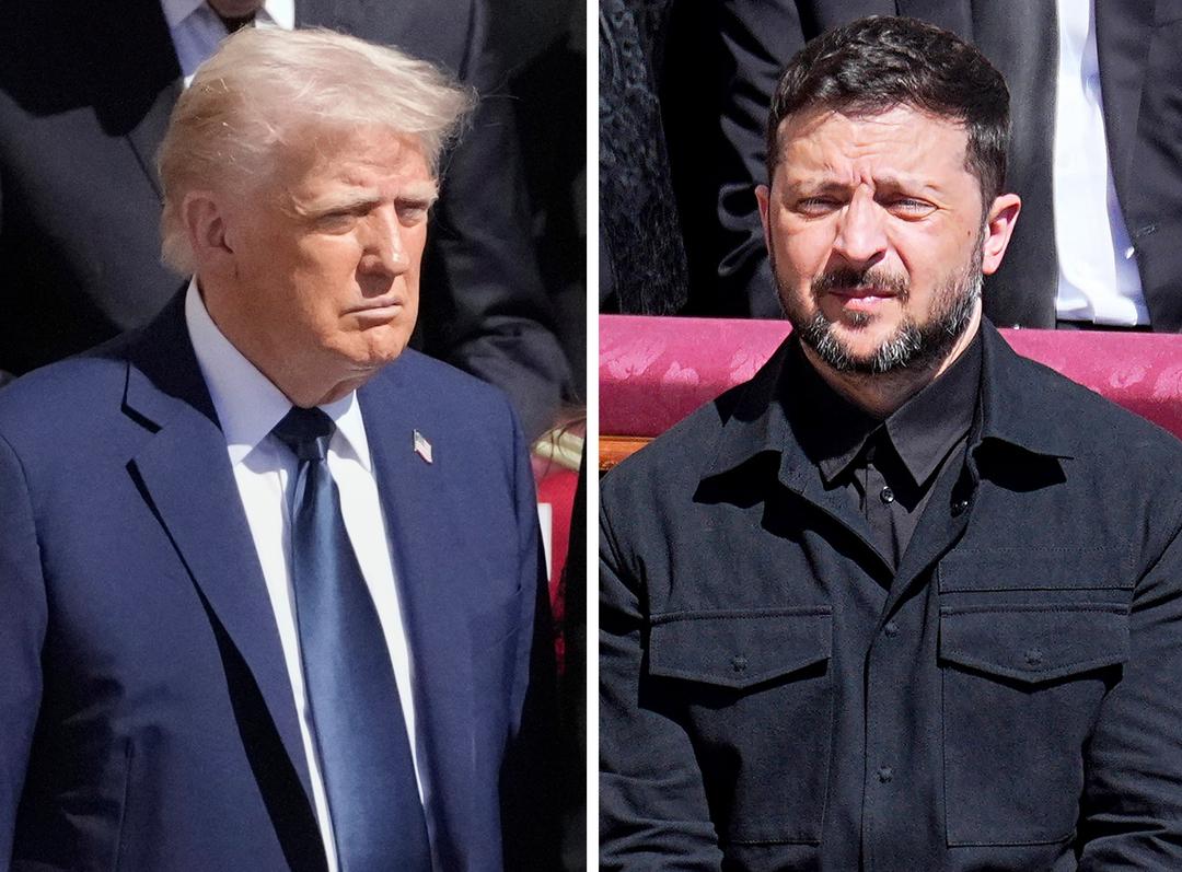 Archivbild: US-Präsident Donald Trump (l) und der ukrainische Präsident Wolodymyr Selenskyj 