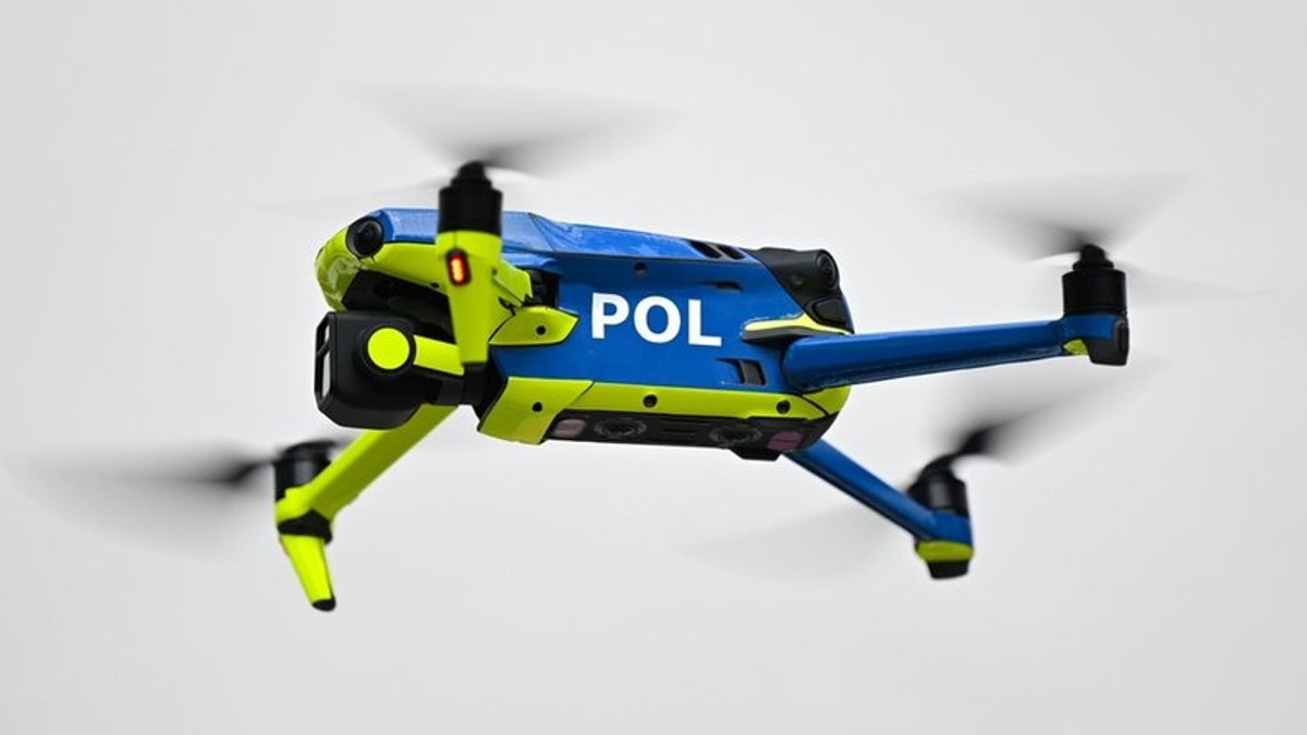 Eine Drohne der Polizei