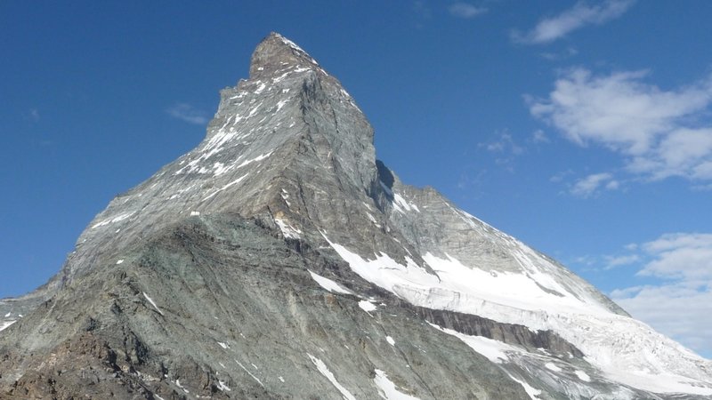 Das Matterhorn - einzigartiger Gipfel der Alpen wegen seiner Form | Bild: Georg Bayerle Das Matterhorn - einzigartiger Gipfel der Alpen wegen seiner Form