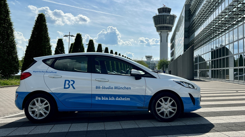 Das Auto unserer Korrespondentin am Flughafen München. 