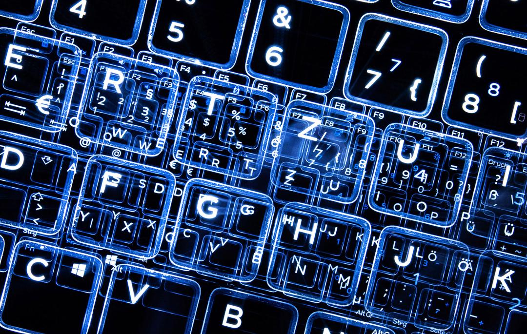 Illustration: Tasten einer beleuchteten Tastatur