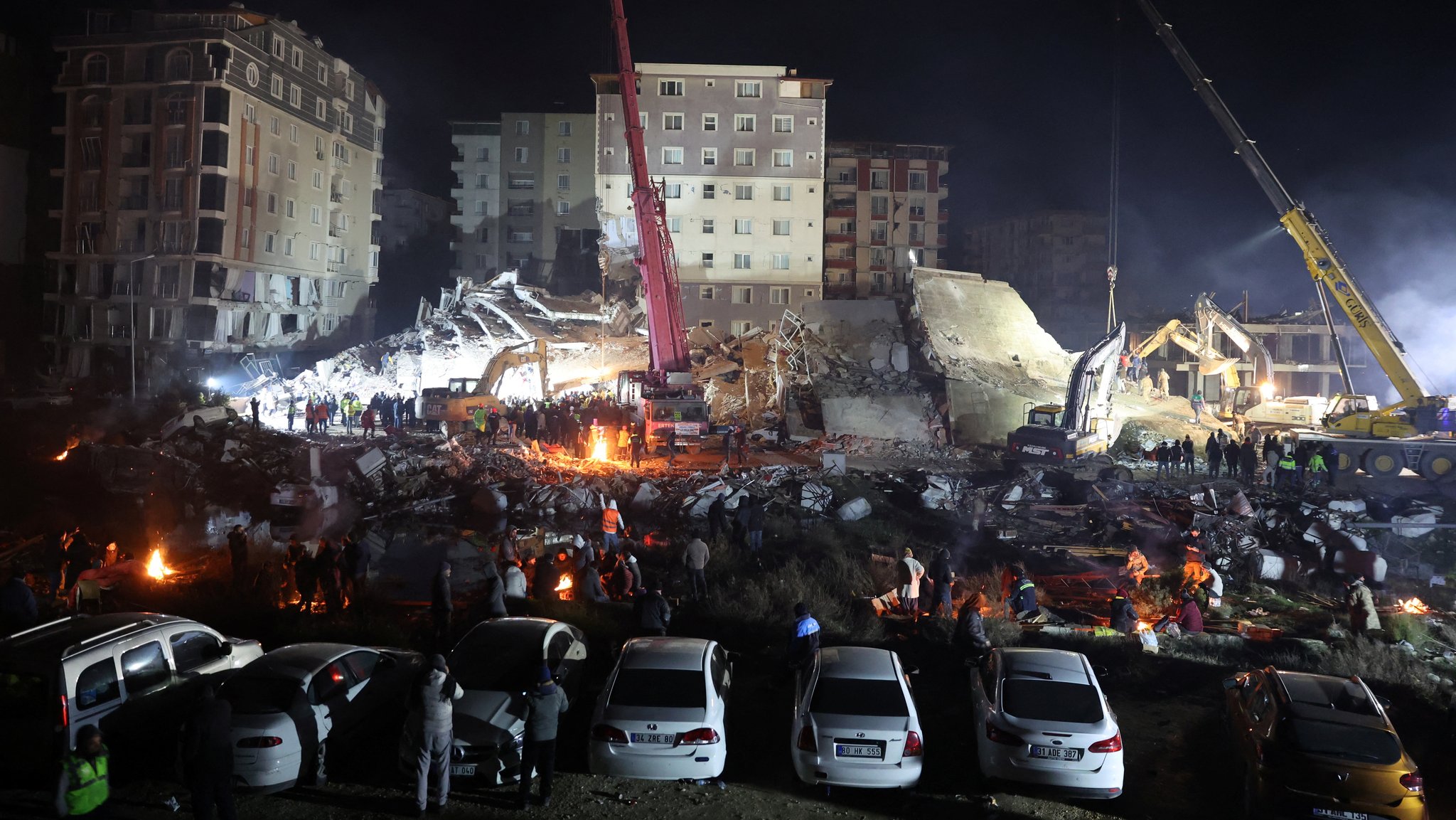 Bergungsarbeiten in Hatay, Türkei