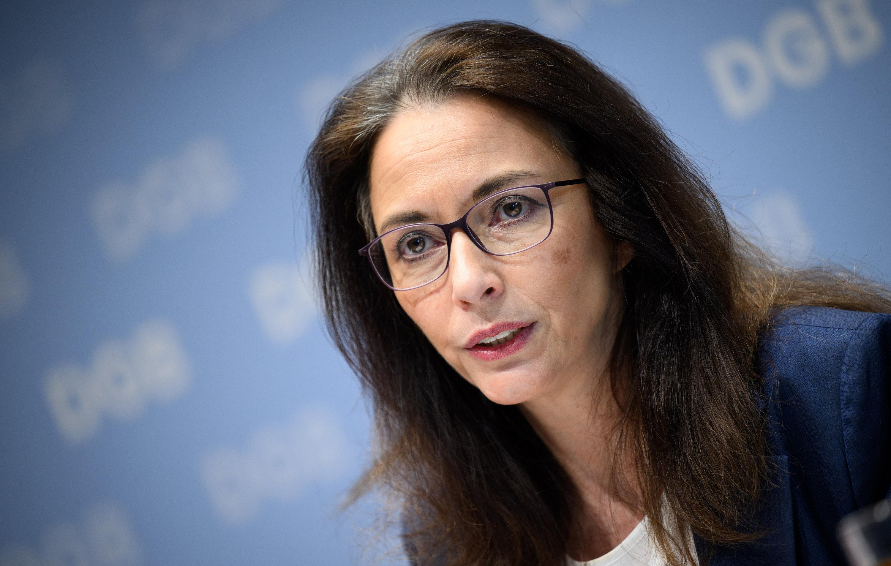 Die Vorsitzende des Deutschen Gewerkschaftsbundes (DGB), Yasmin Fahimi