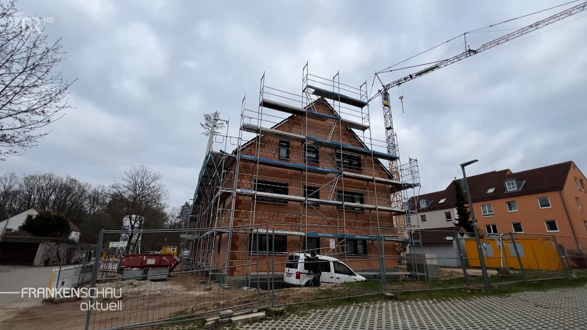 Baustelle von einem Hausbau.