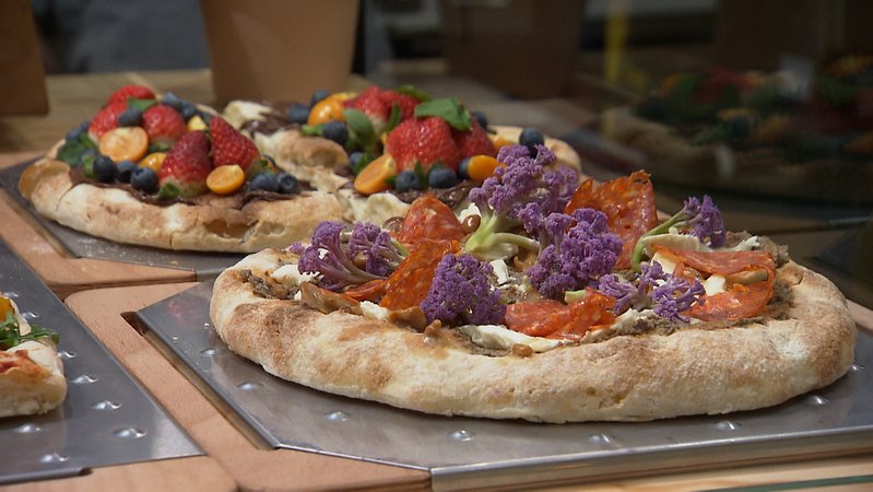 Kunstvoll belegte Pizzen | Bild: BR Kunstvoll belegte Pizzen