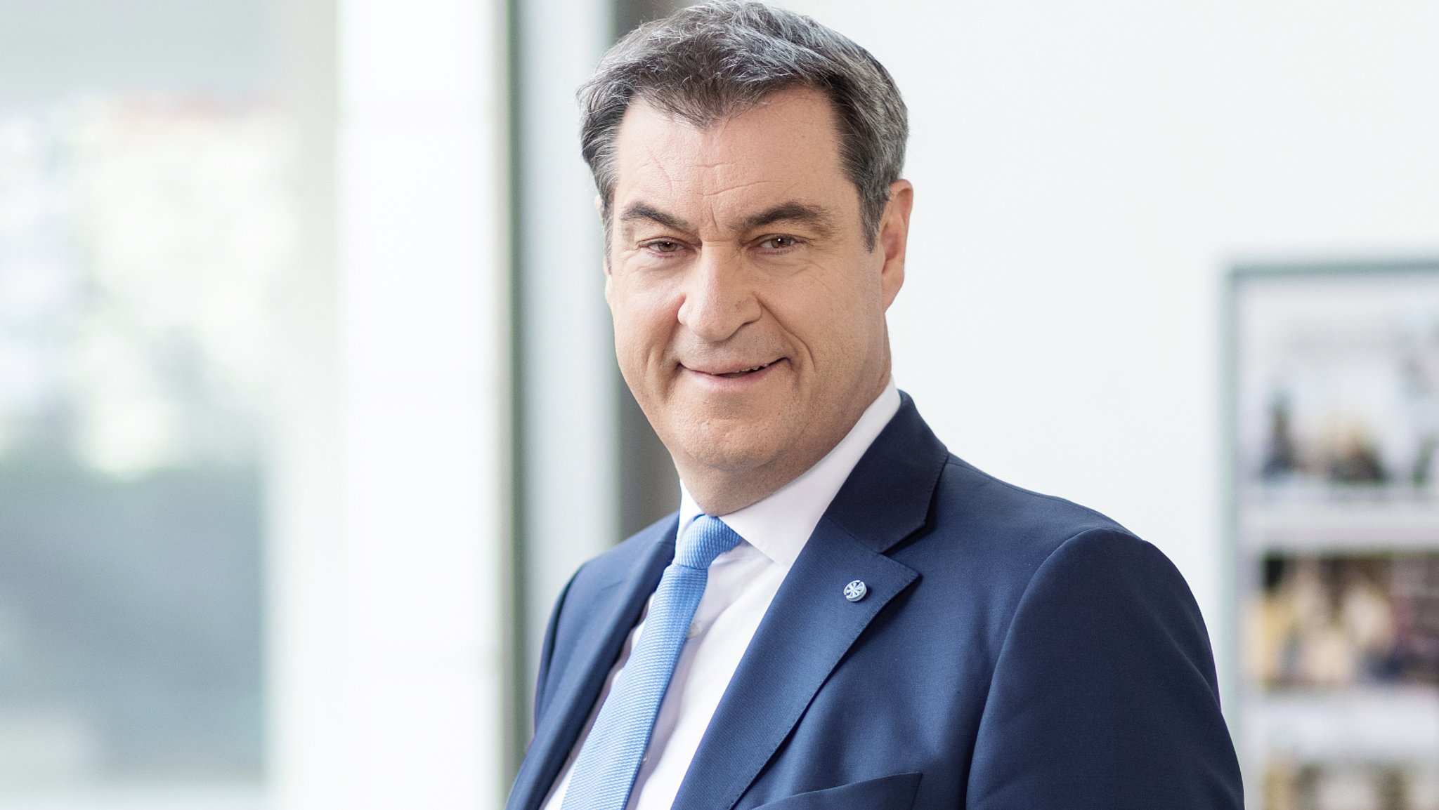 Der Bayerischer Ministerpräsident Markus Söder bei seiner Neujahrsansprache zum Jahreswechsel 2022/2023.