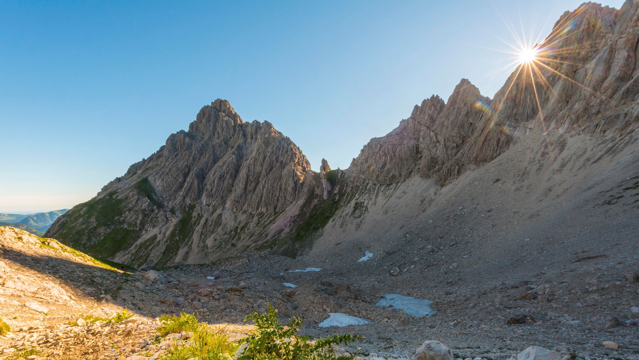 Die Fuchskarspitze in den Allgäuer Hochalpen.