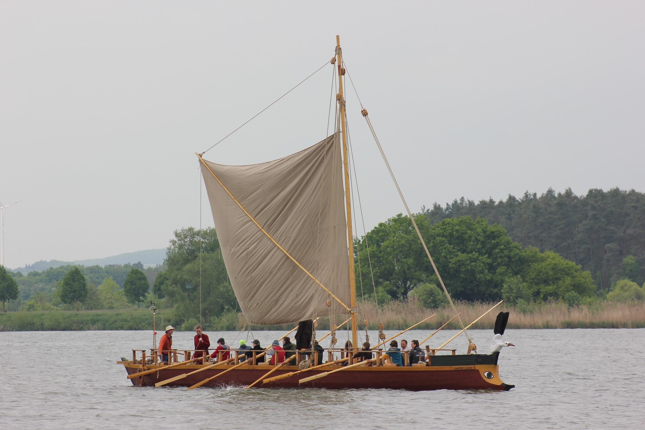 Die Danuvina Alacris, ein authentischer Nachbau eines römischen Patrouillenbootes aus dem 4. Jahrhundert.