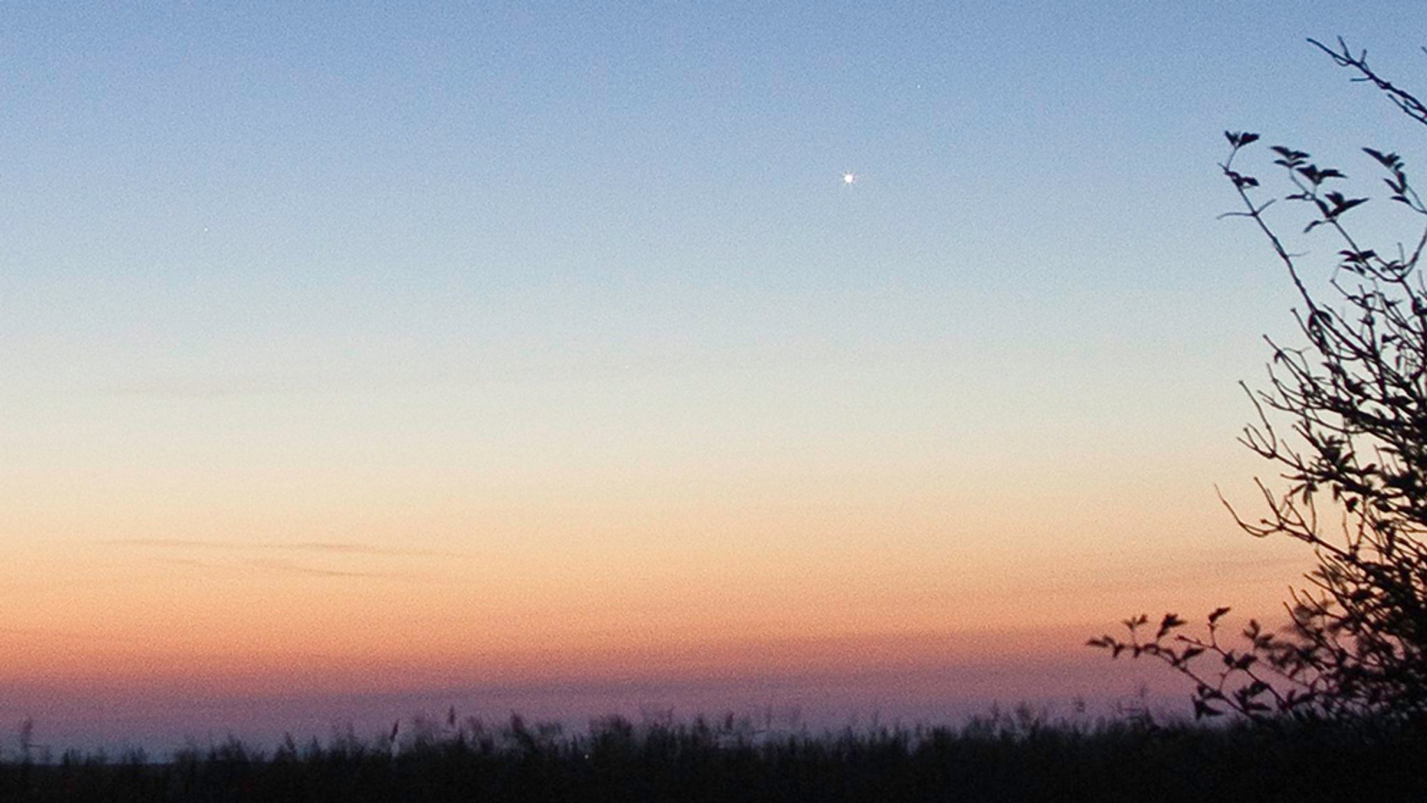 Planet Venus in der Dämmerung - unser Morgenstern und Abendstern