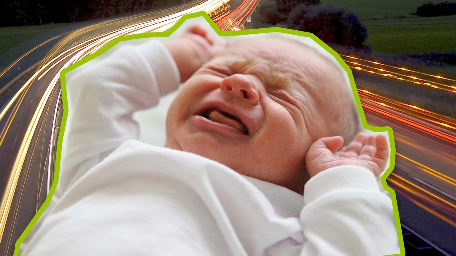 "Meine Frau bekommt ihr Kind" Baby kommt auf Autobahnauffahrt bei