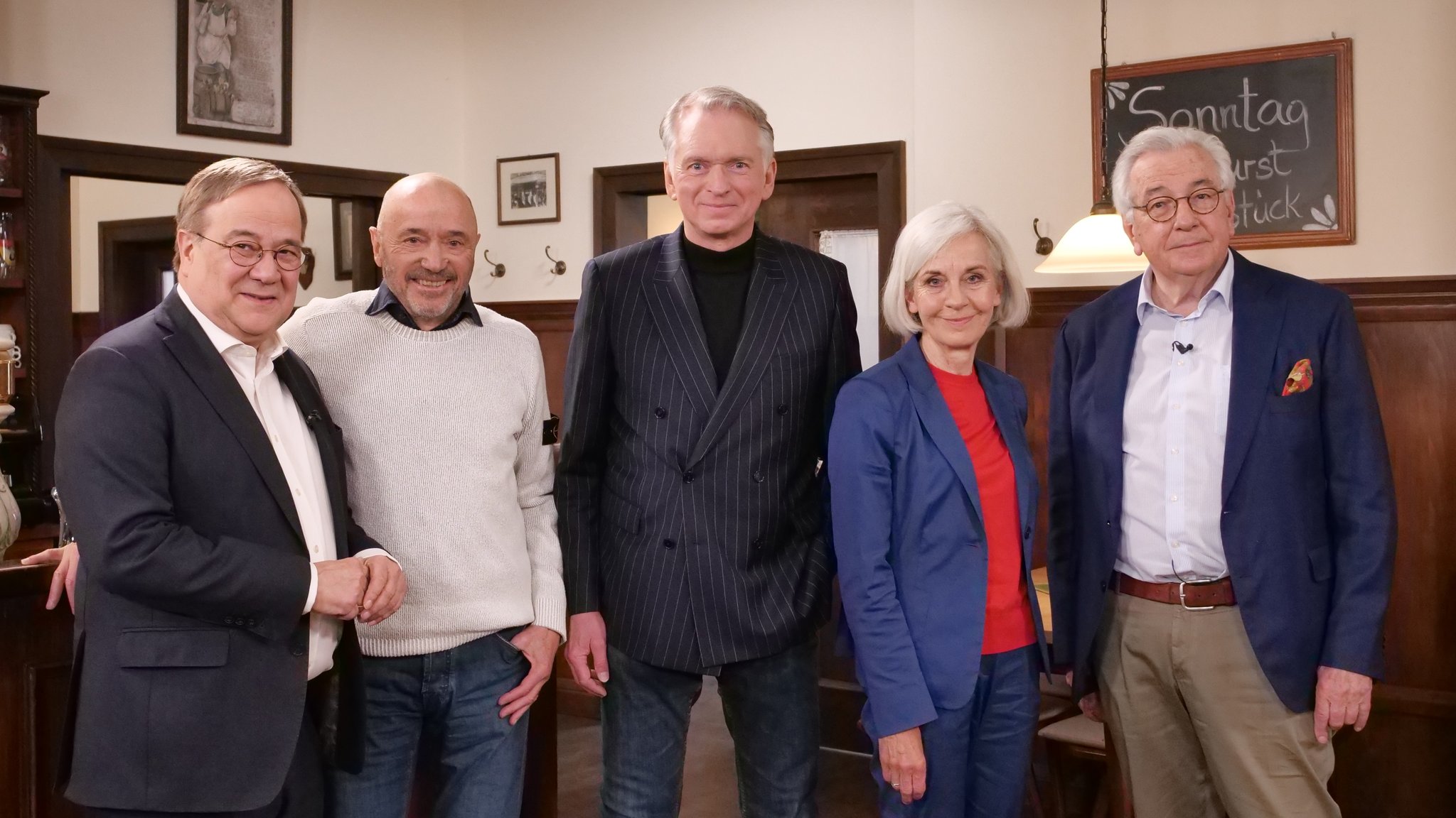 Hans Werner Kilz und Ursula Münch und Christian Neureuther mit Armin Laschet und Christian Springer