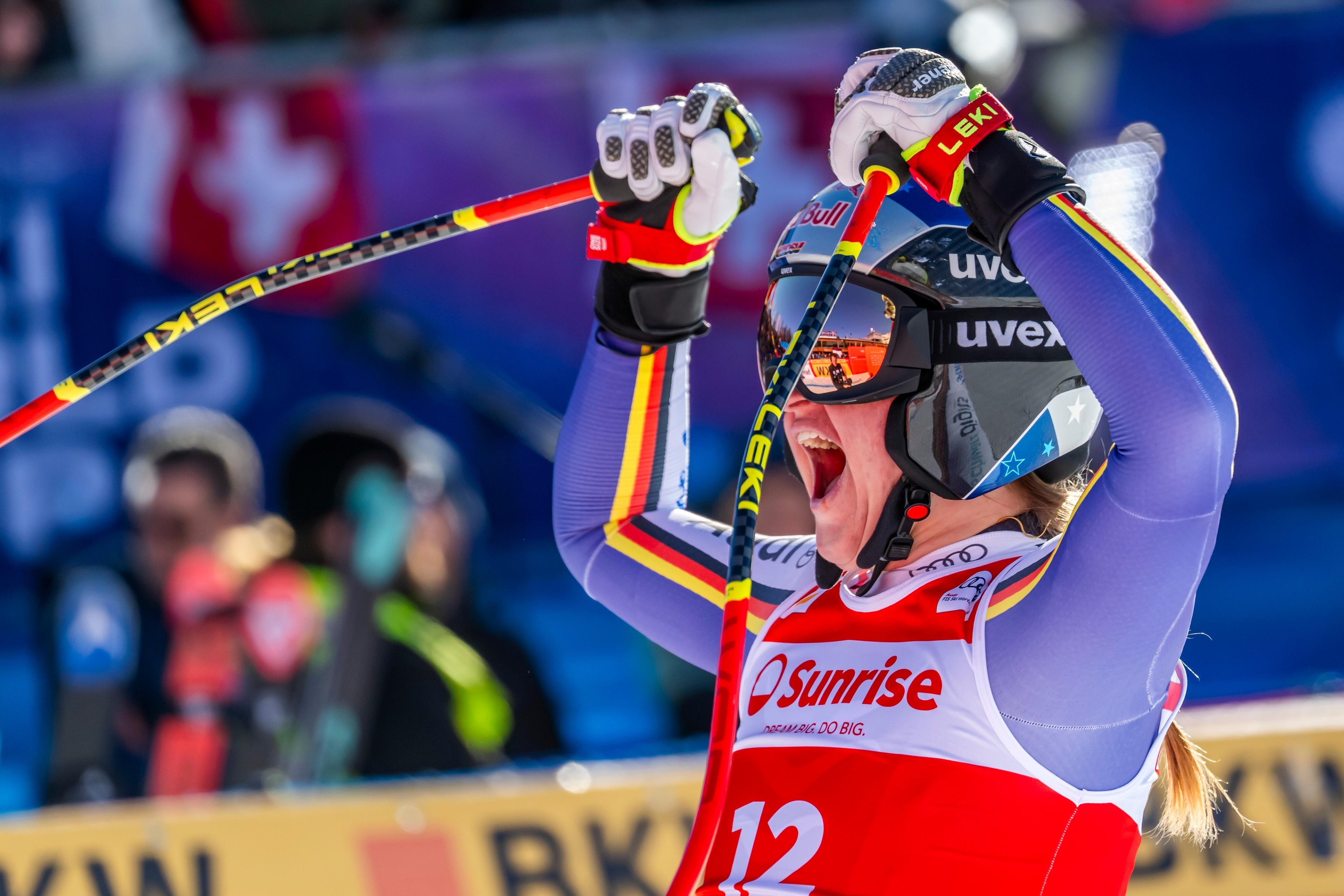 Emma Aicher jubelt in St. Moritz