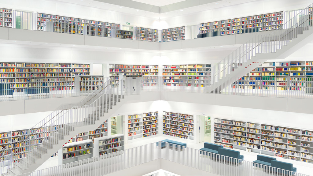 Ansicht der Unibibliothek in Stuttgart