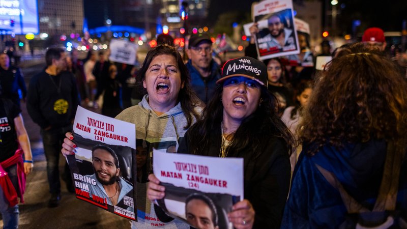 Geisel-Angehörige demonstrierten vordem Amtssitz von Premier Netanjahu
