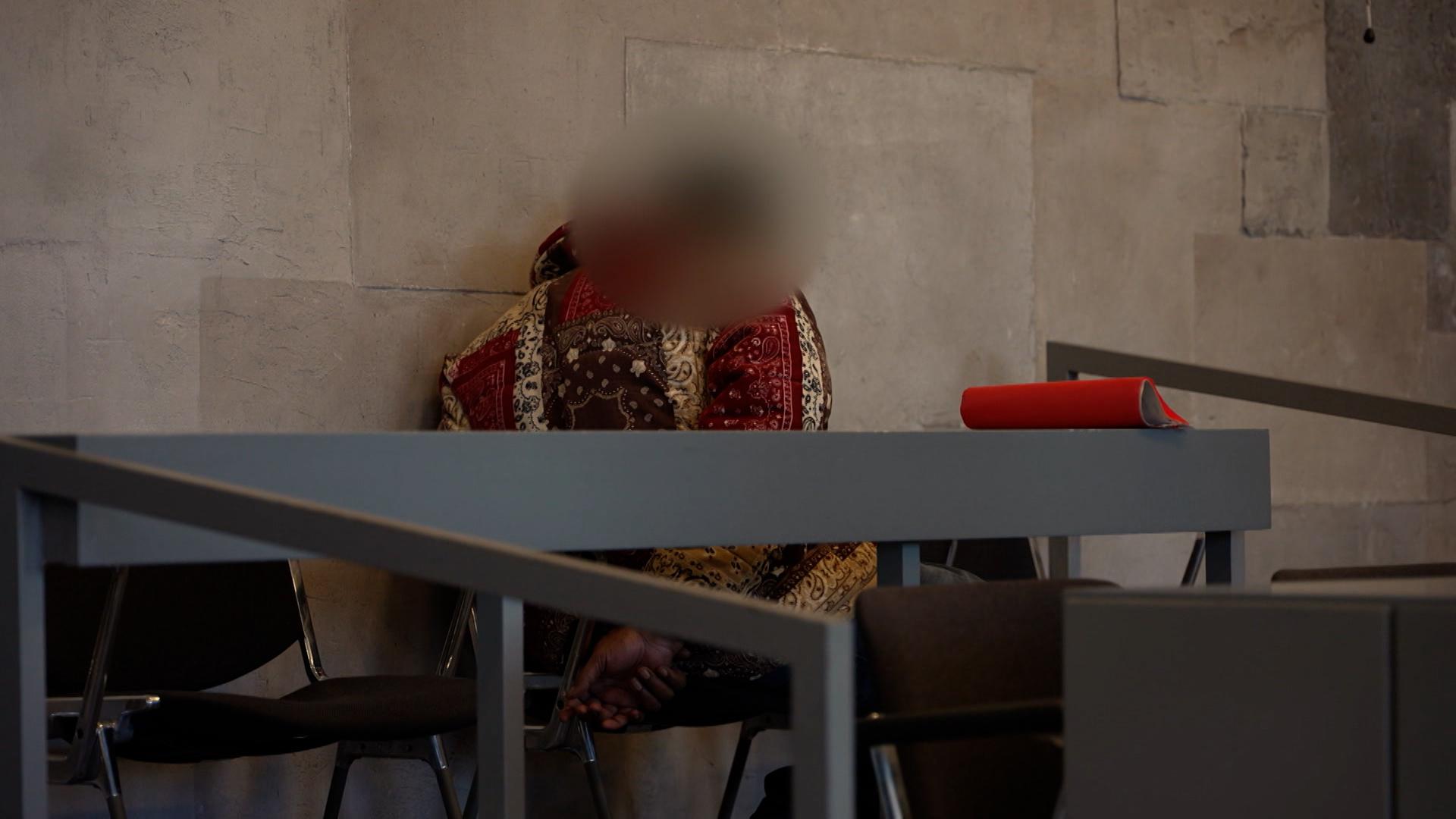 Der Angeklagte während des Prozesses