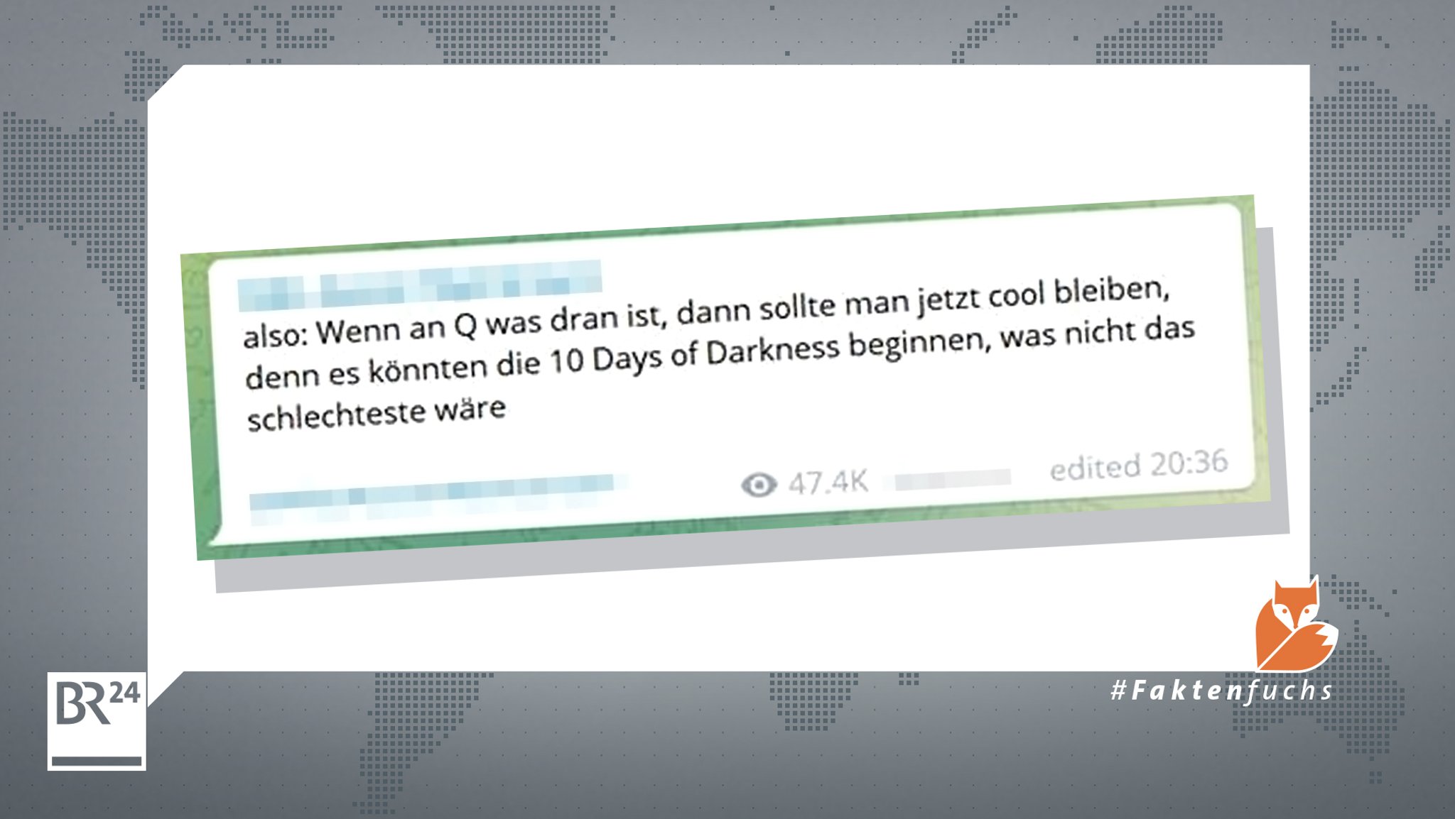 Ein Telegram-Post prophezeit "Zehn Tage Dunkelheit"