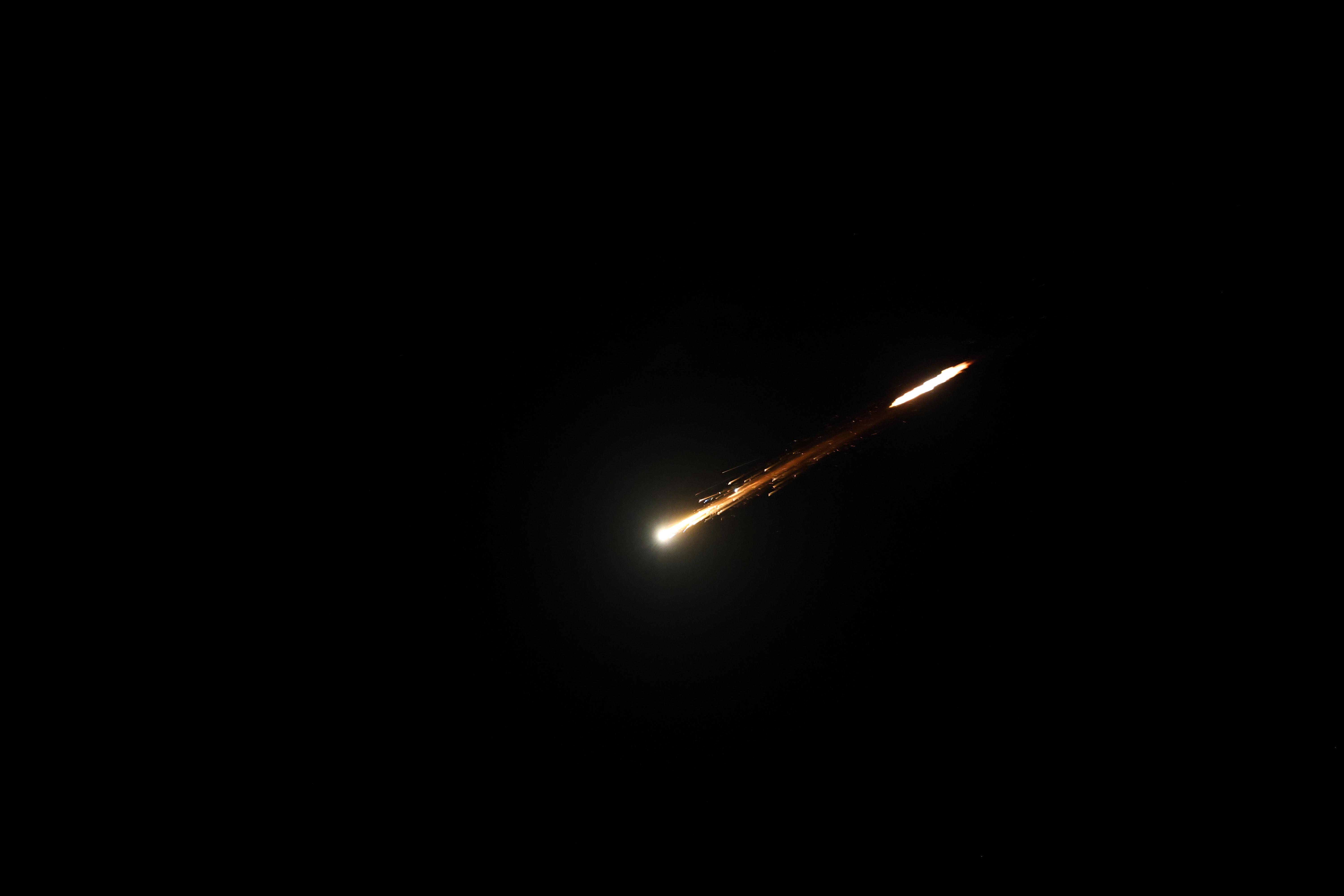 Iranische Rakete über Hebron, West Bank