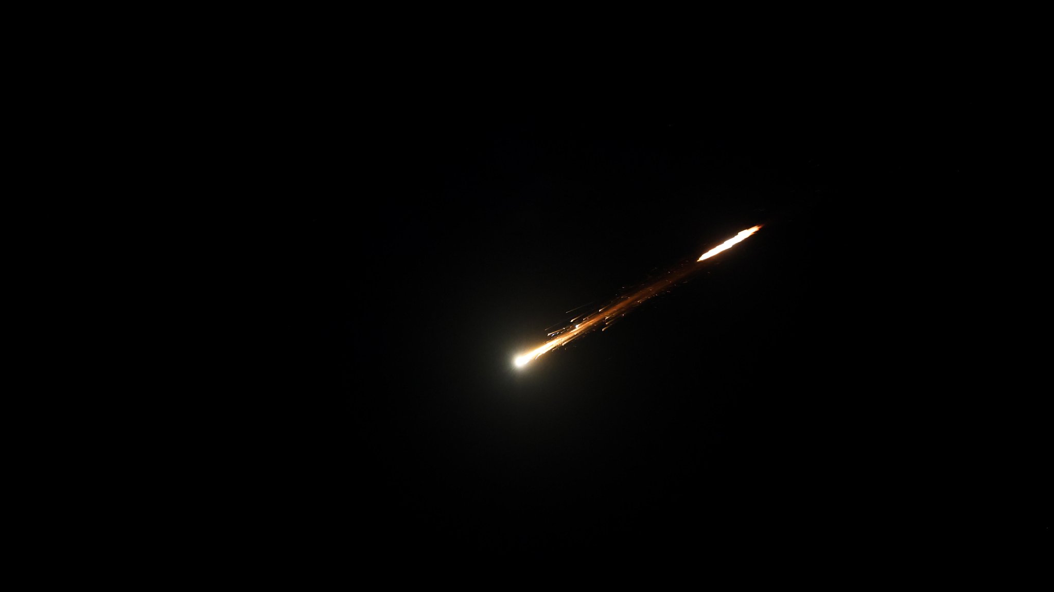 Iranische Rakete über Hebron, West Bank