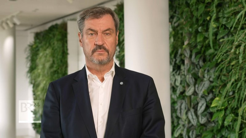 Der Bayerische Ministerpräsident Markus Söder spricht im Interview über die wirtschaftliche Perspektive von Bayern. | Bild: BR Der Bayerische Ministerpräsident Markus Söder spricht im Interview über die wirtschaftliche Perspektive von Bayern.