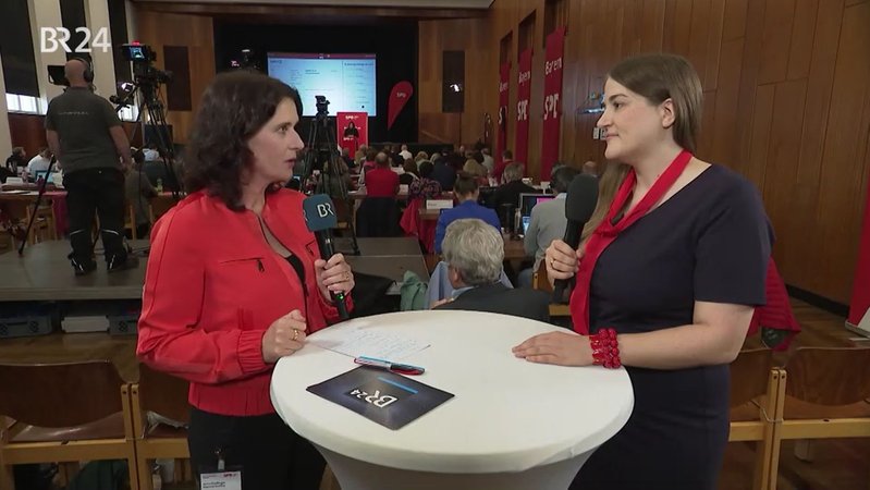 Bayern-SPD-Vorsitzende Ronja Endres im BR24-Interview | Bild: Bayerischer Rundfunk 2024 Bayern-SPD-Vorsitzende Ronja Endres im BR24-Interview