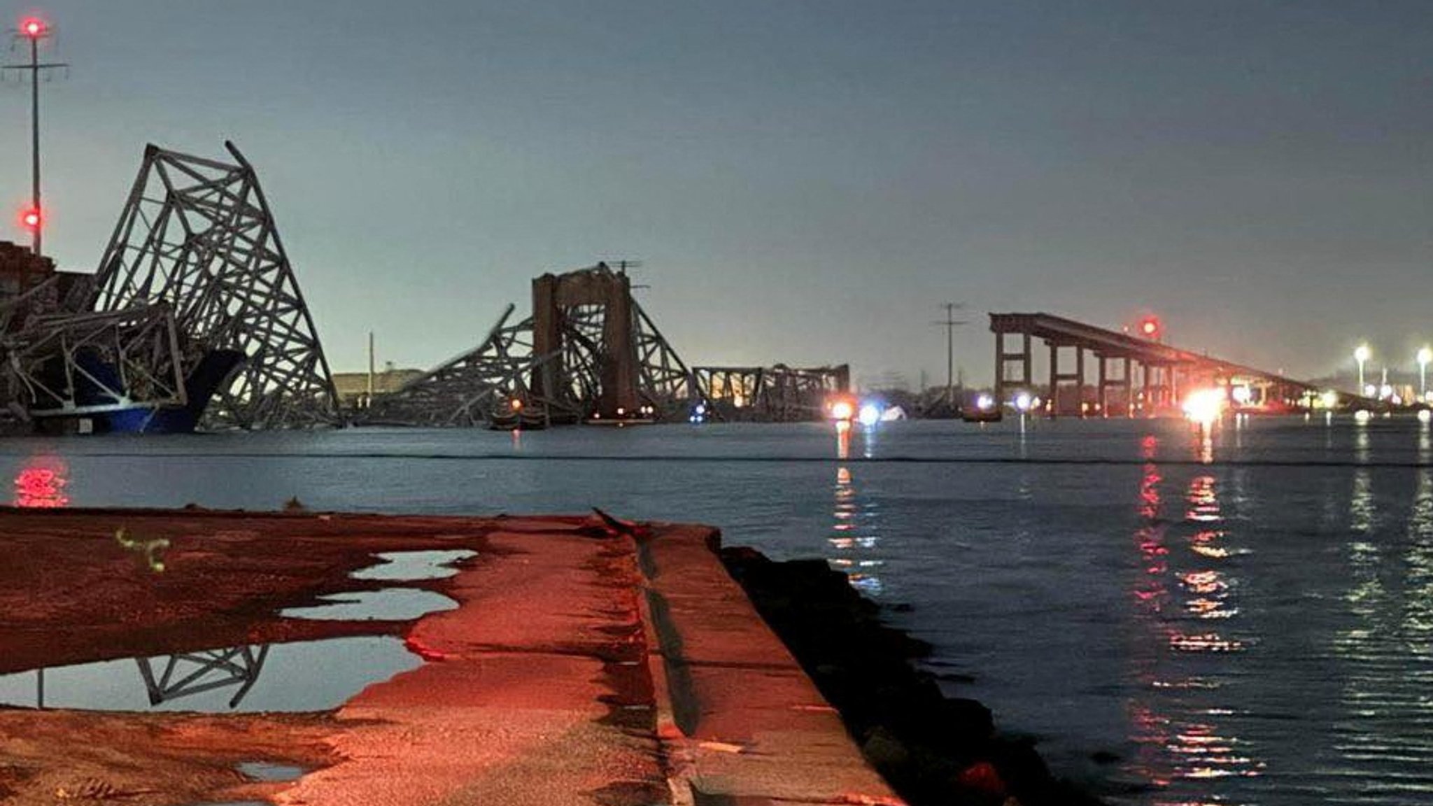 Eingestürzte Francis Scott Key Bridge