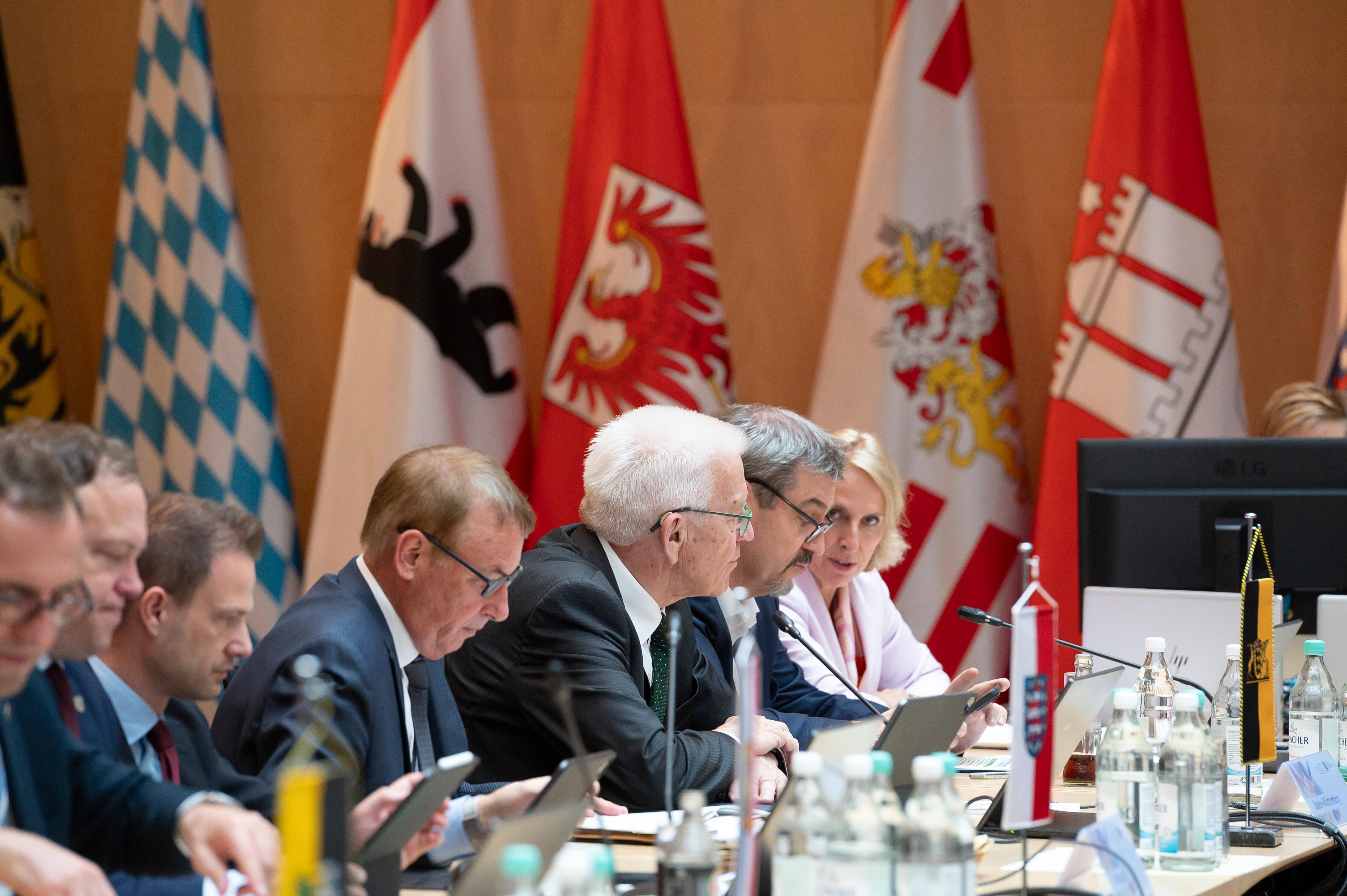 Bayerns Ministerpräsident Markus Söder bei einer Ministerpräsidentenkonferenz.