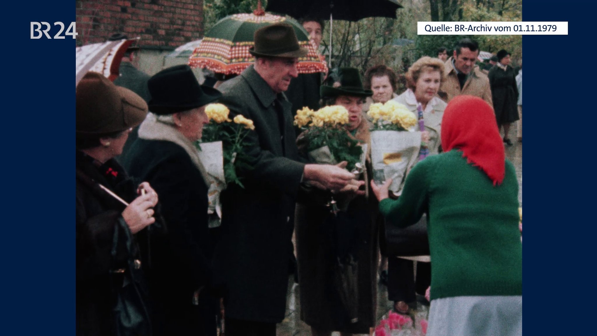 Blumenverkauf auf dem Friedhof
