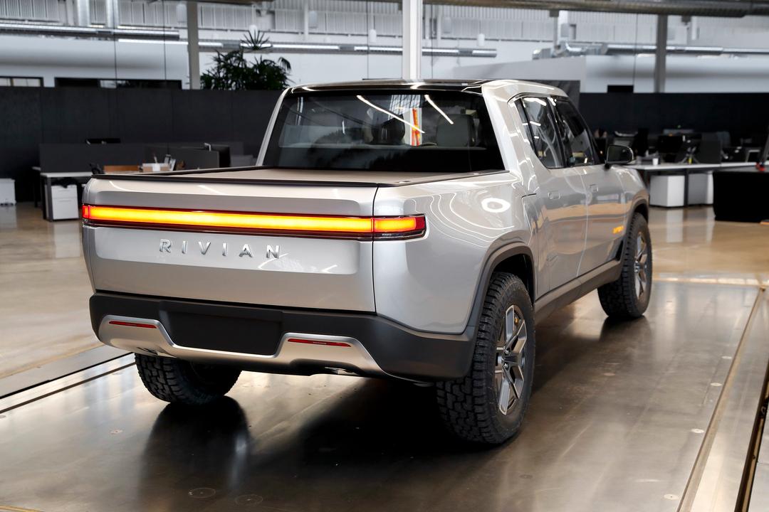 Das Archivbild zeigt einen Rivian R1T in Plymouth, Michigan. 
