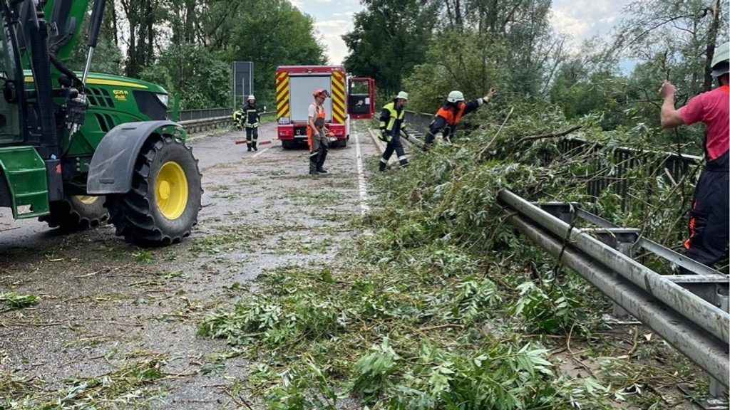Bei Moosburg (Lkr. Freising) wurde ein 53-jähriger Radfahrer von einem umstürzenden Baum erschlagen.
