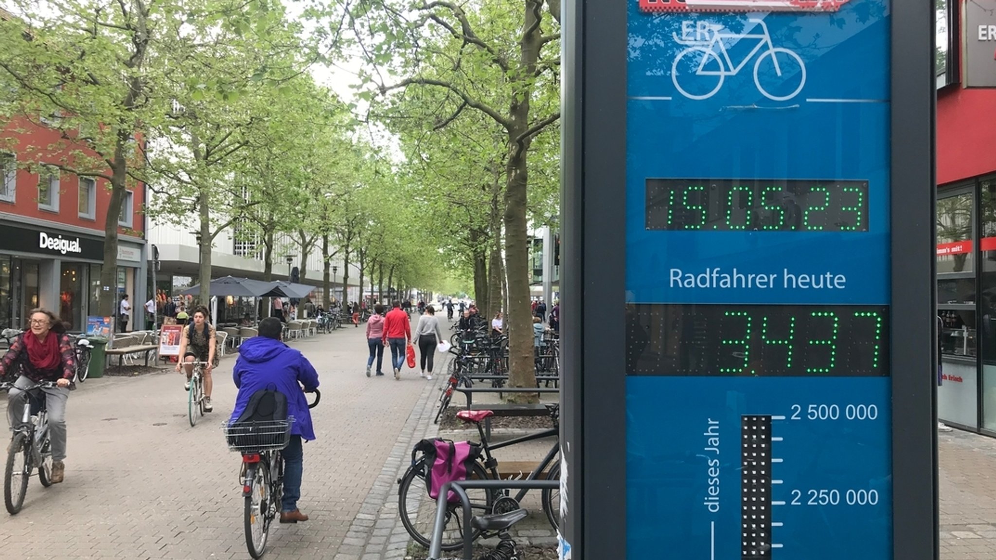 Radfahrerinnen und Radfahrer in Erlangen