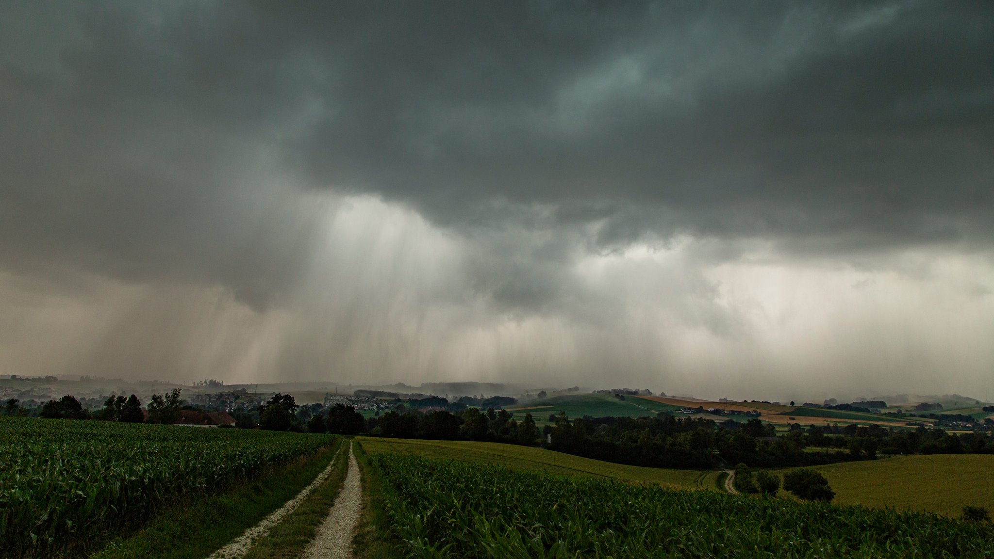 Unwetter über Bad Birnbach im Kreis Rottal-Inn