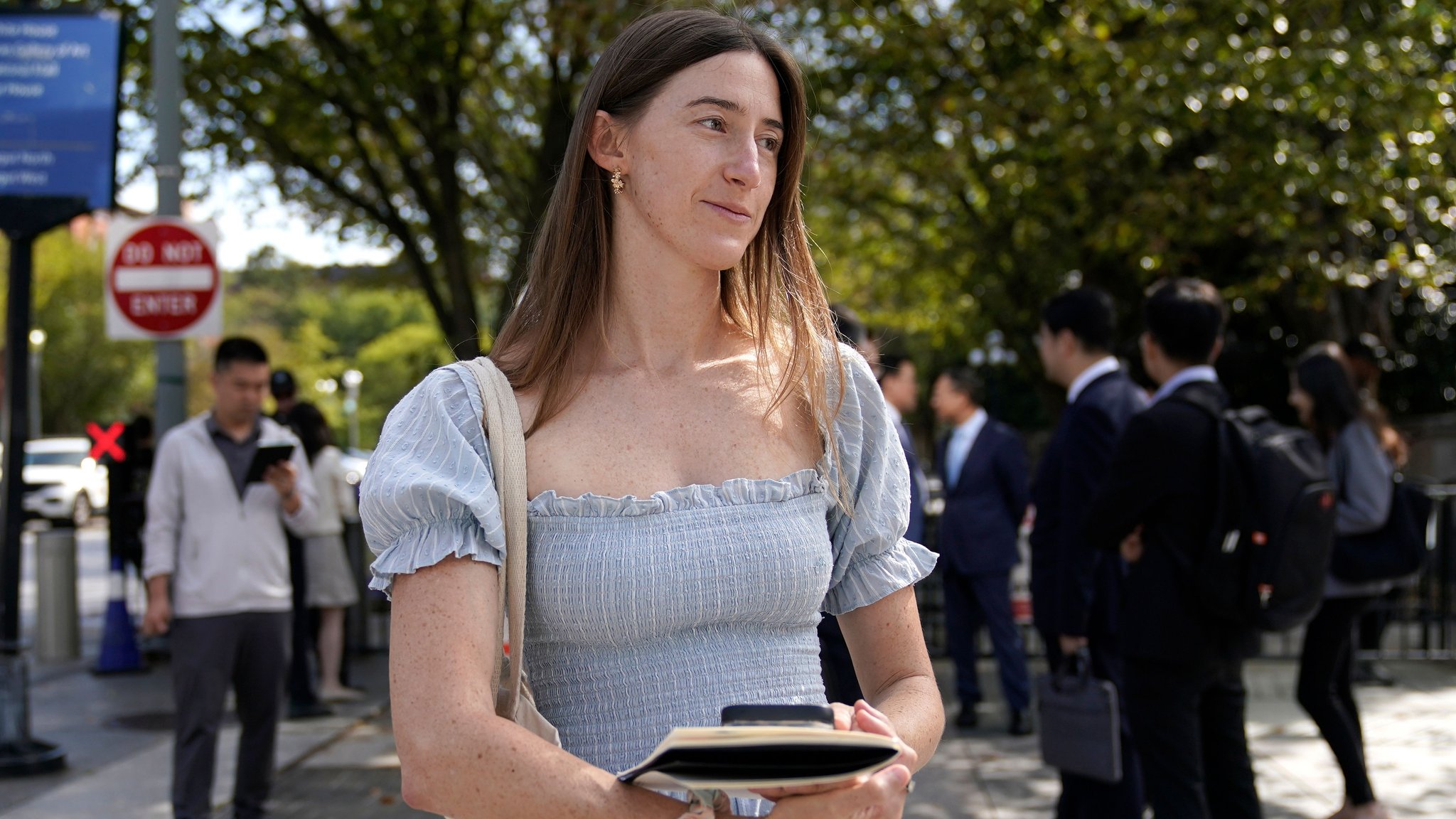 Politico-Reporterin im Weißen Haus Cheyenne Haslett | Bild: dpa-Bildfunk/Jose Luis Magana Politico-Reporterin im Weißen Haus Cheyenne Haslett