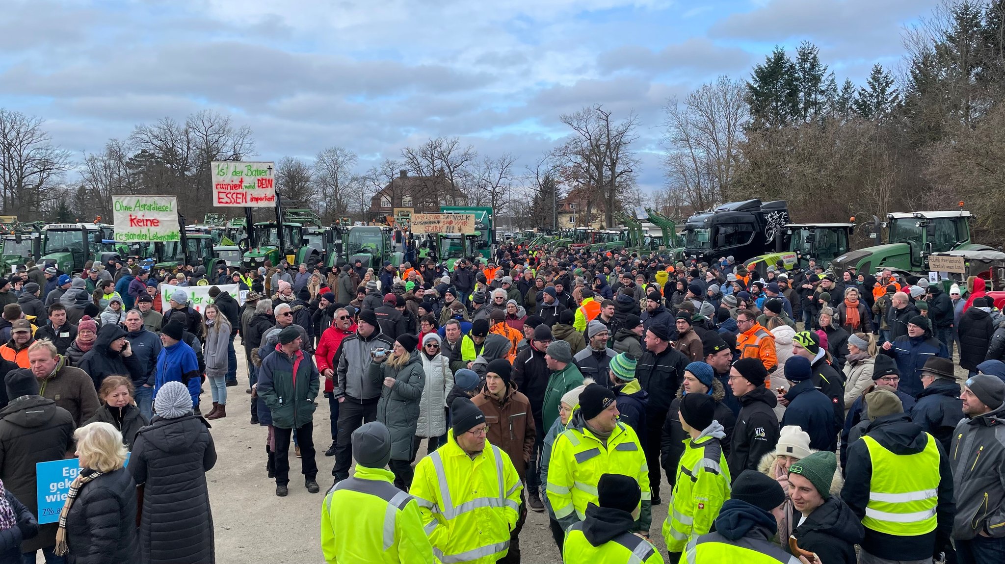 Bauernprotest bei der Kundgebung in Roth